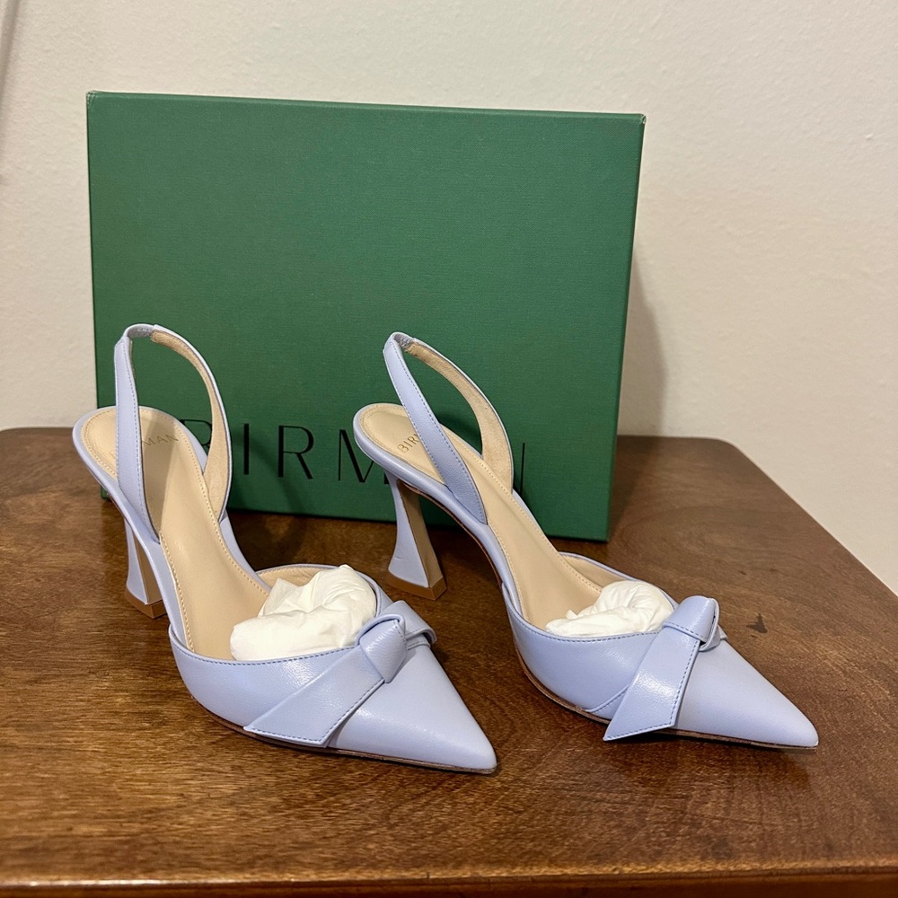 Alexandre Birman Pointed-Toe Slingback Bell Luxury Heels